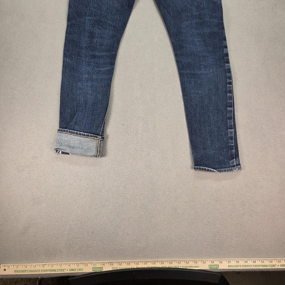 Selvedge Jeans Mens Blue Slim Skinny Stretch Distressed Fits 30x30 - Picture 4 of 15